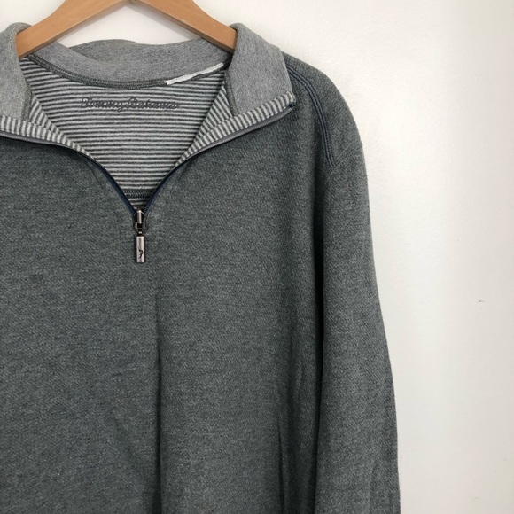 Tommy Bahama Quarter Zip Pullover Hoodie - Picture 4 of 5